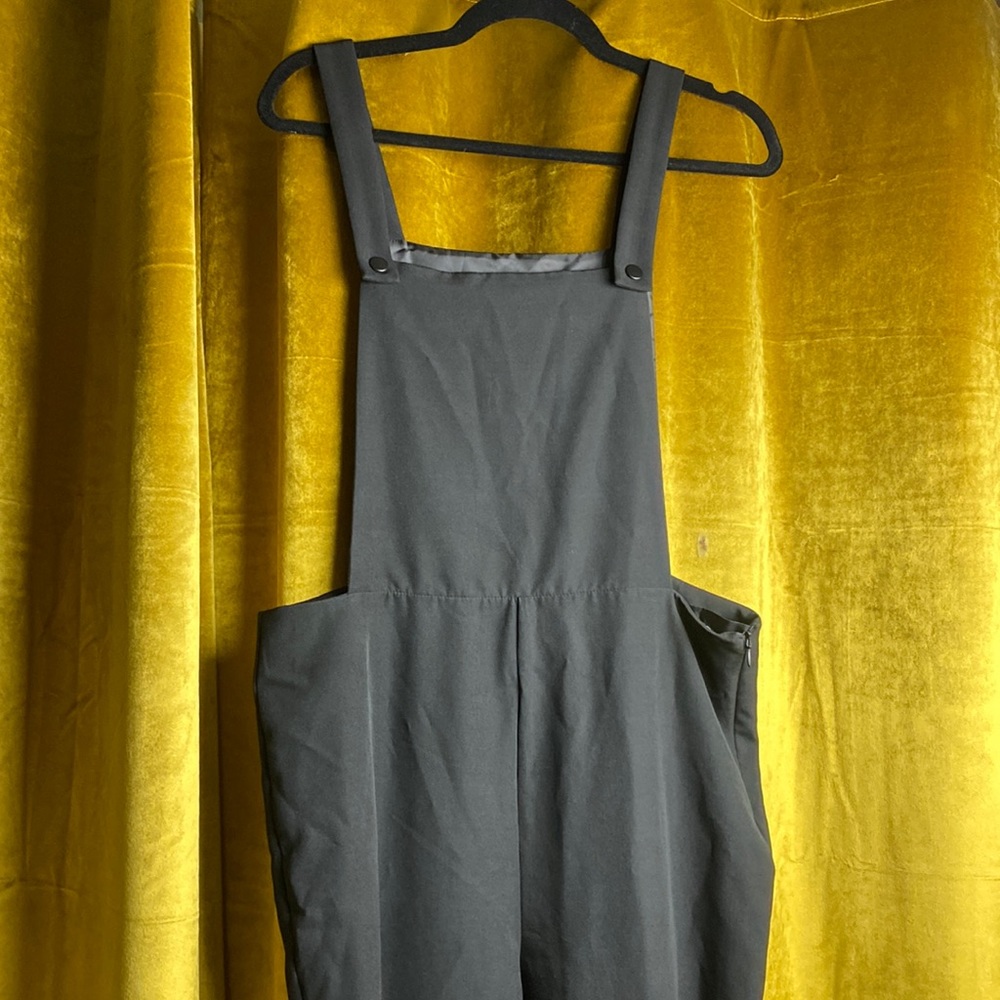 Black overalls jumpsuit